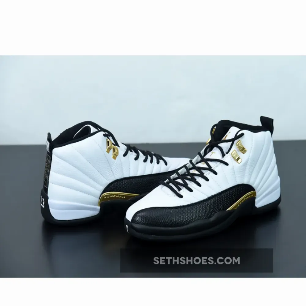 Air Jordan 12 “Royalty” White/Black-Metallic Gold  CT8013-170