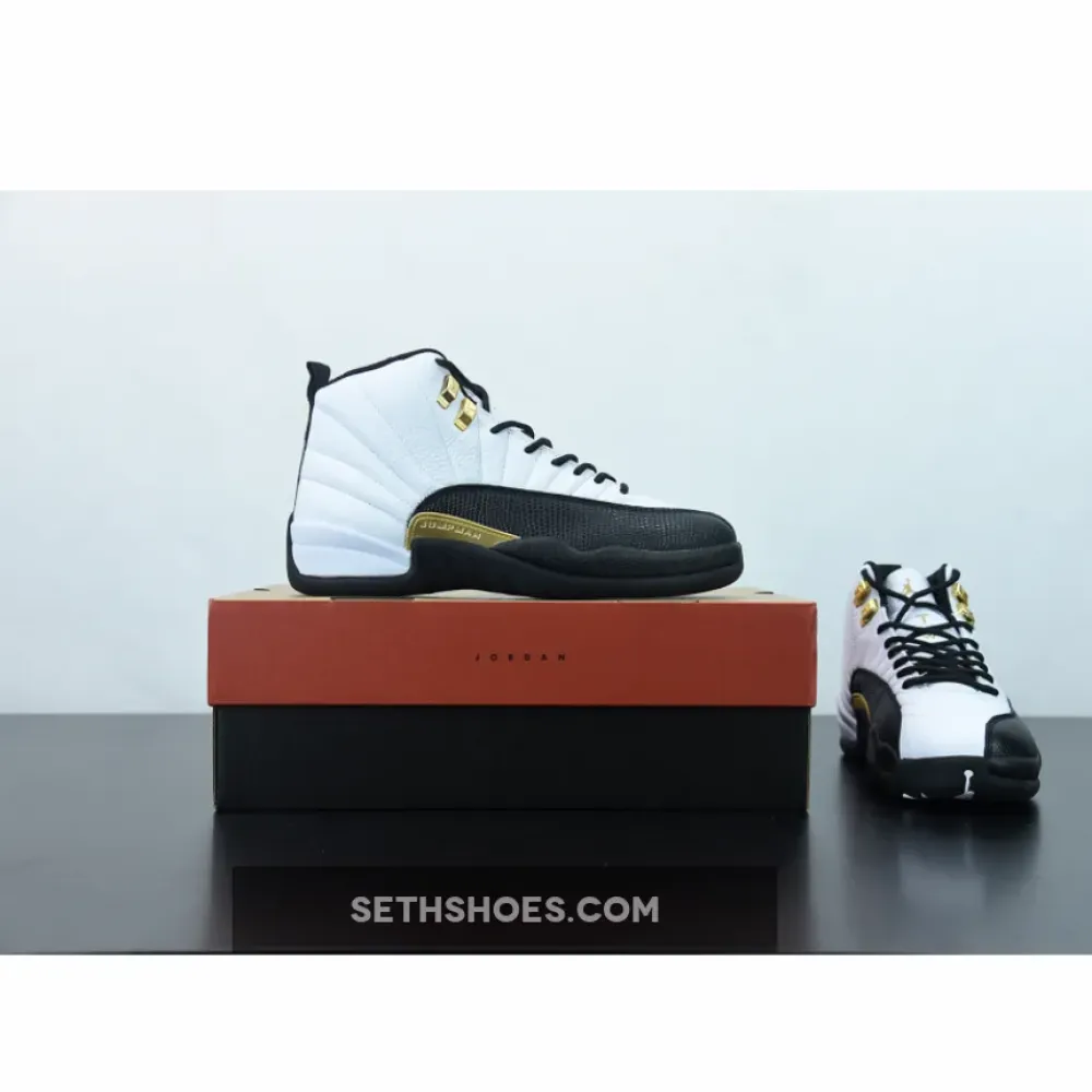 Air Jordan 12 “Royalty” White/Black-Metallic Gold  CT8013-170