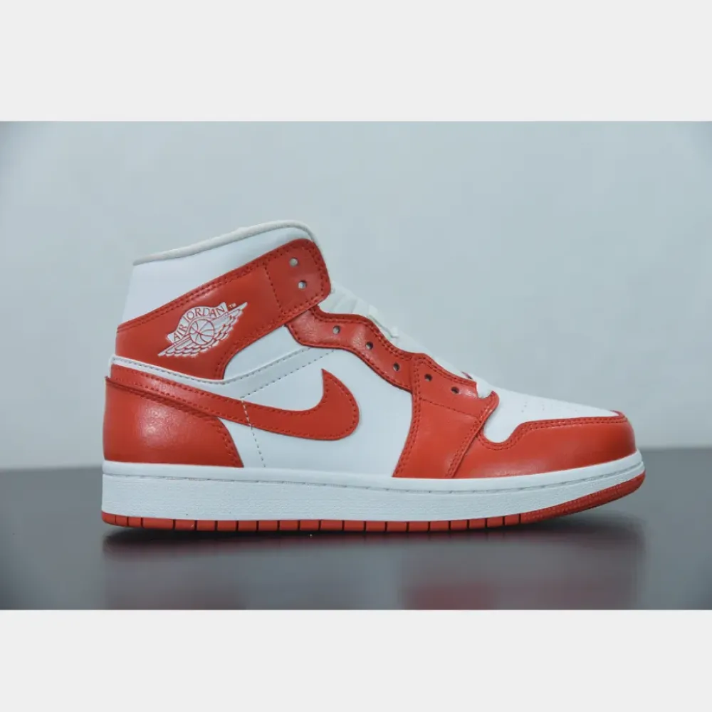 Air Jordan 1 Mid Orange White  BQ6472-116