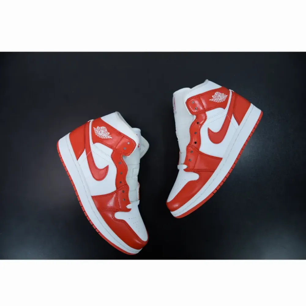 Air Jordan 1 Mid Orange White  BQ6472-116