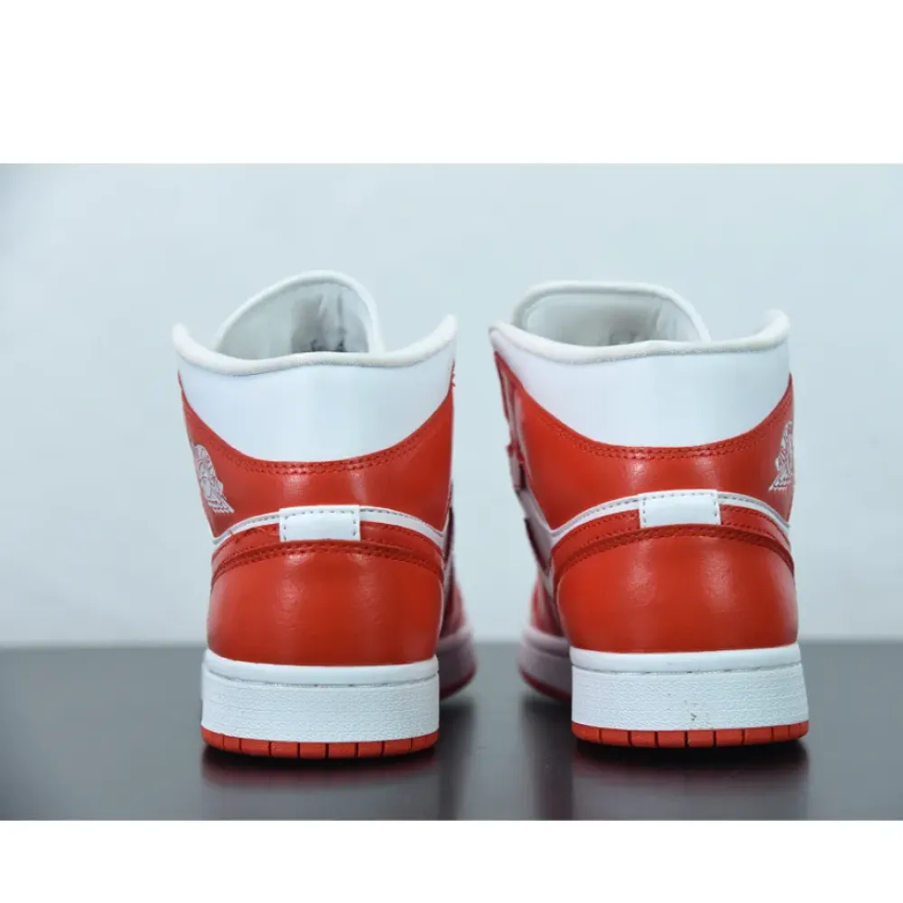 Air Jordan 1 Mid Orange White  BQ6472-116