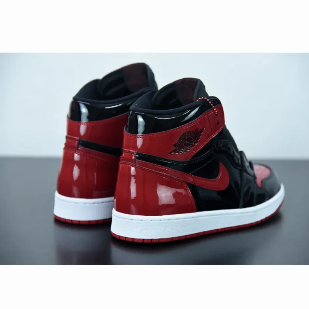 Air Jordan 1 High OG “Bred Patent” Black/White-Varsity Red 555088-063