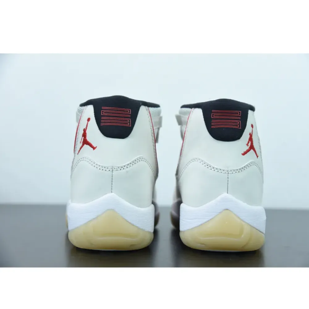 Air Jordan 11 Platinum Tint/Sail-University Red  378037-016