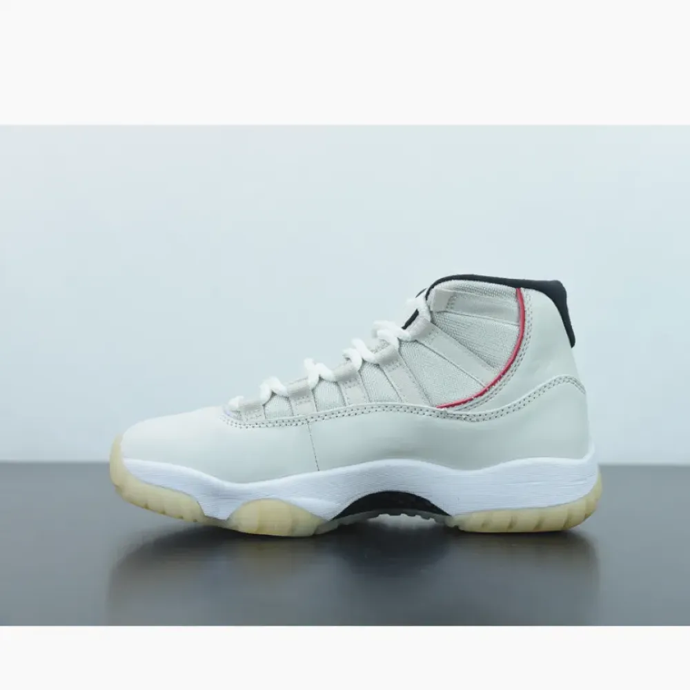 Air Jordan 11 Platinum Tint/Sail-University Red  378037-016