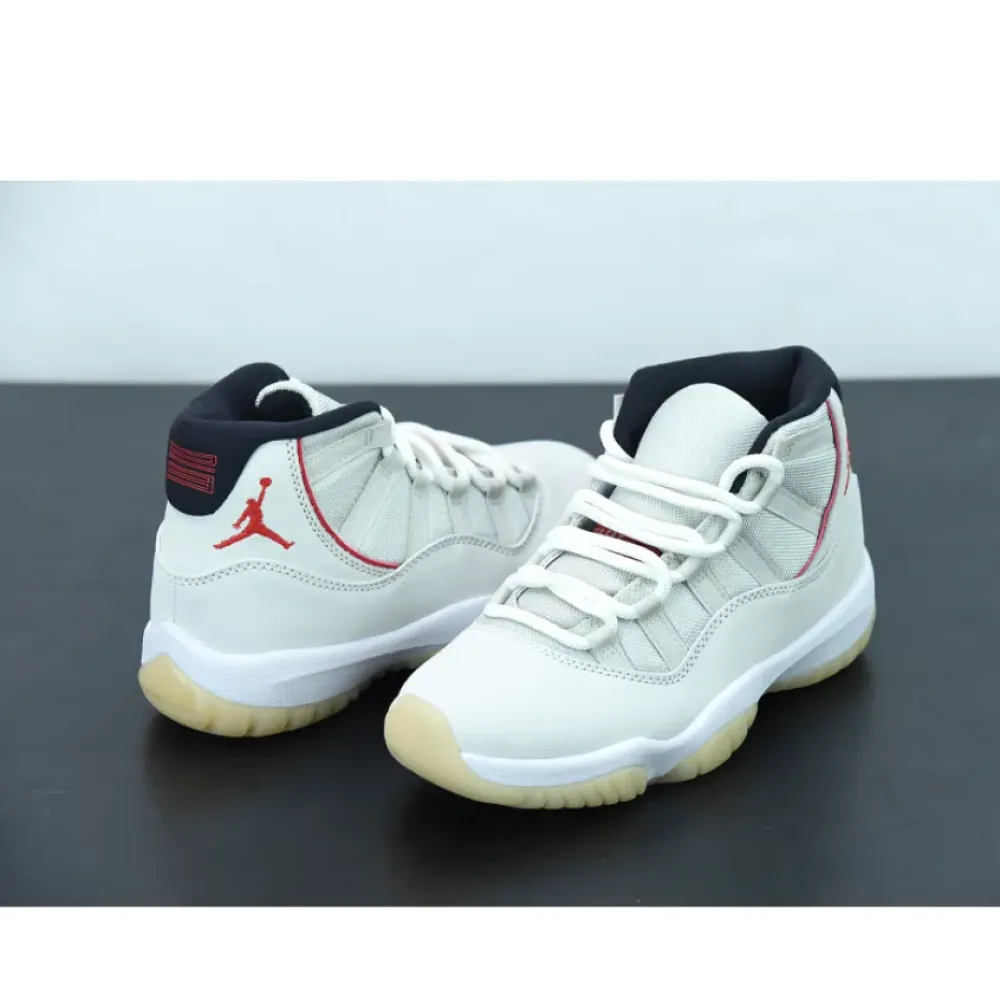 Air Jordan 11 Platinum Tint/Sail-University Red  378037-016