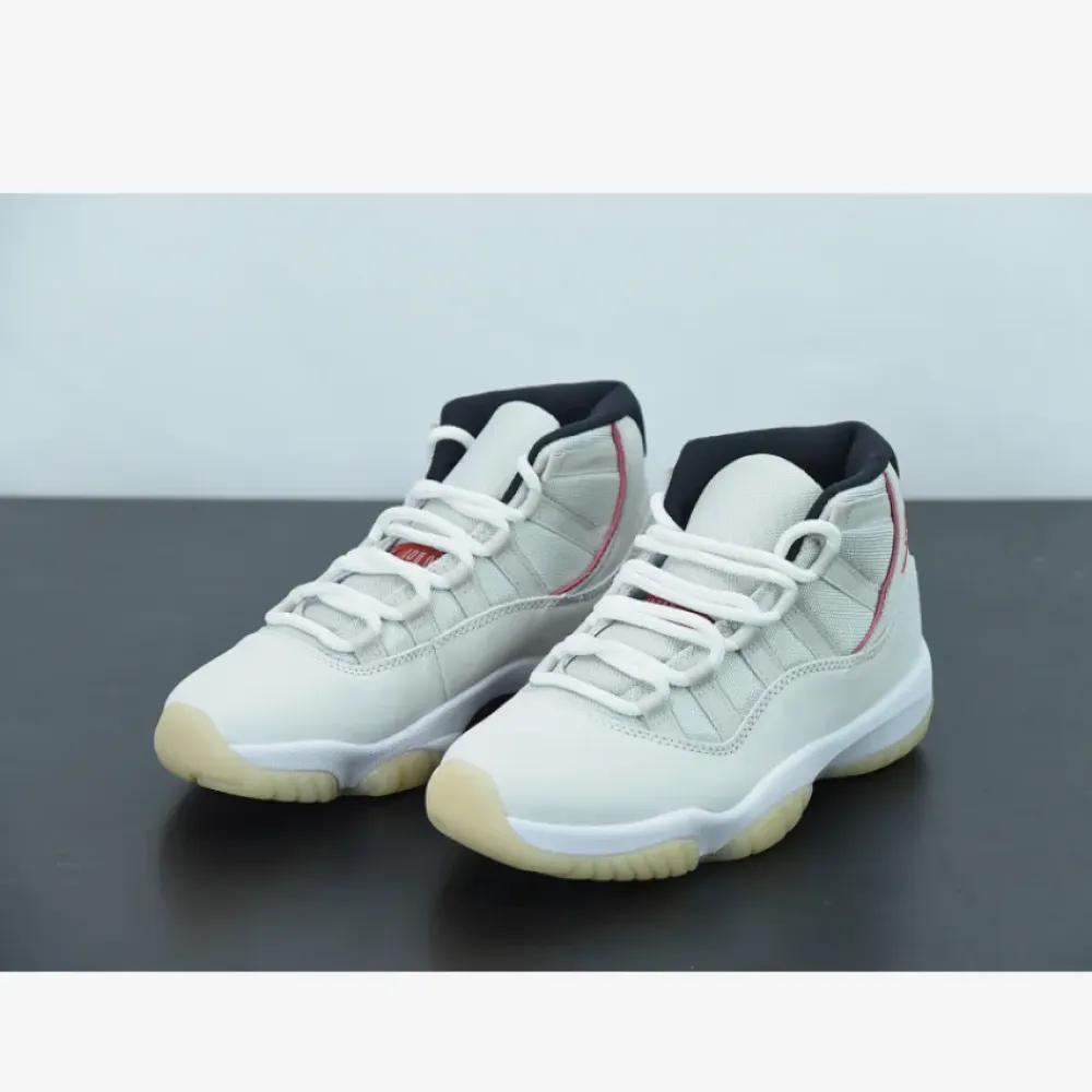 Air Jordan 11 Platinum Tint/Sail-University Red  378037-016