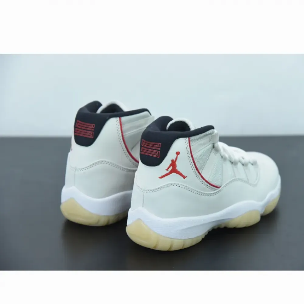 Air Jordan 11 Platinum Tint/Sail-University Red  378037-016