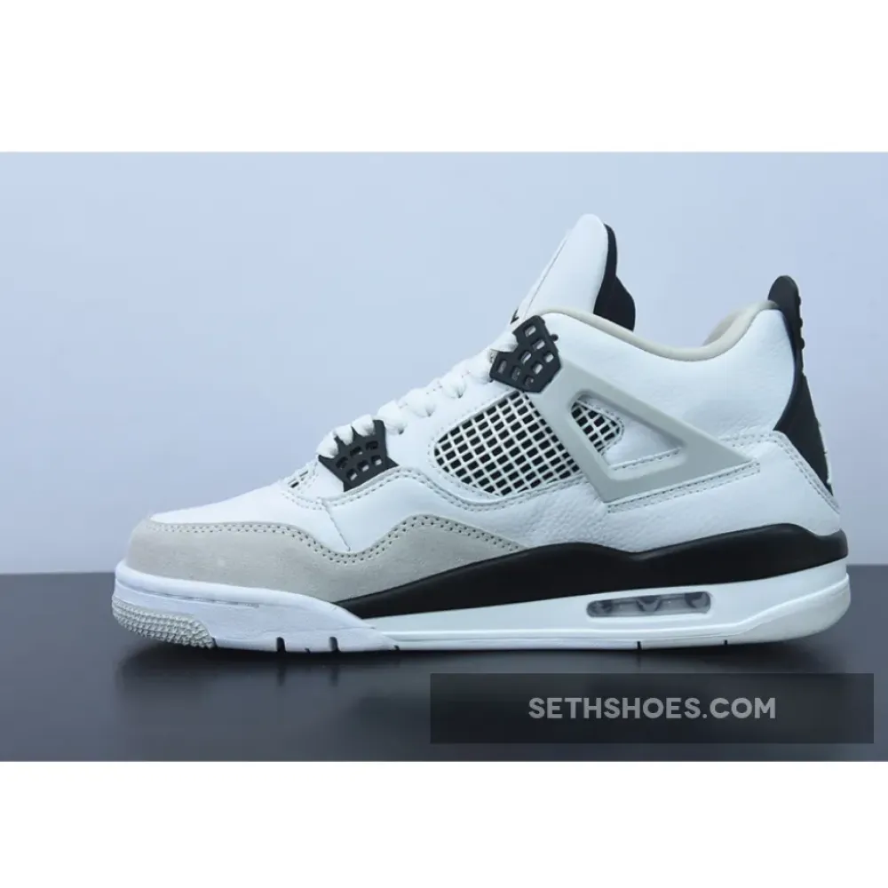 Air Jordan 4 “Military Black” White/Black-Neutral Grey DH6927-111