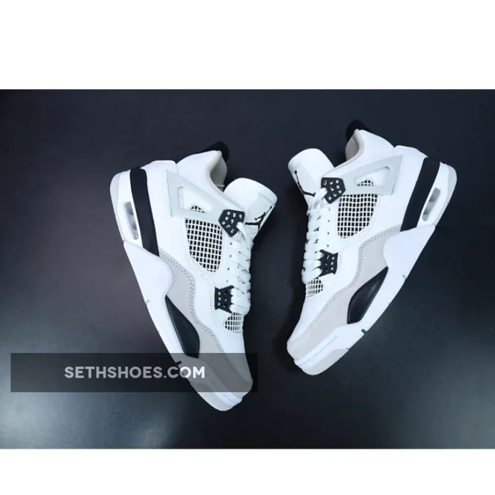 Air Jordan 4 “Military Black” White/Black-Neutral Grey DH6927-111