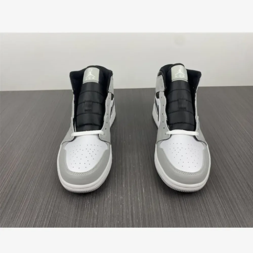 Air Jordan 1 Mid Light Smoke Grey/White  554724-078