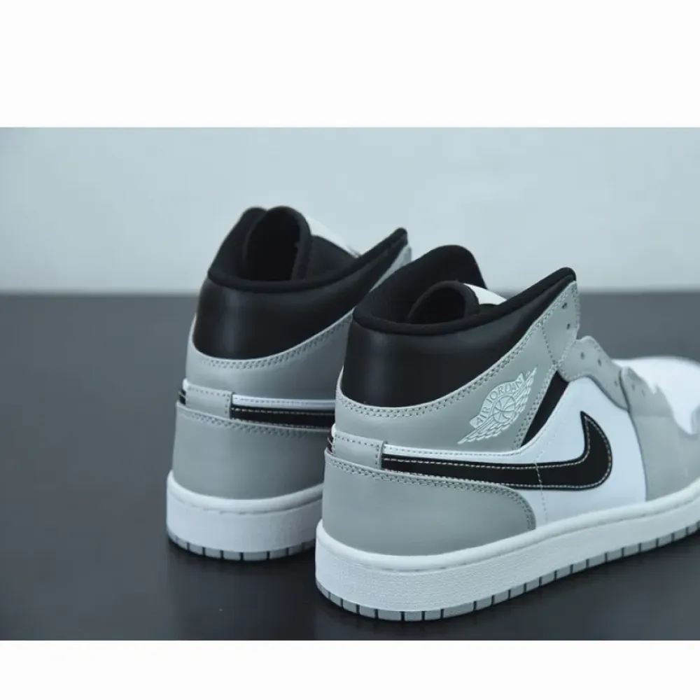 Air Jordan 1 Mid Light Smoke Grey/White  554724-078