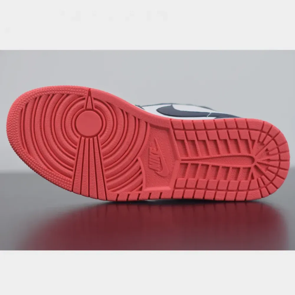 Air Jordan 1 Low Obsidian/Ember Glow-White  553558-481