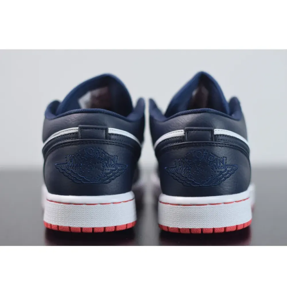Air Jordan 1 Low Obsidian/Ember Glow-White  553558-481