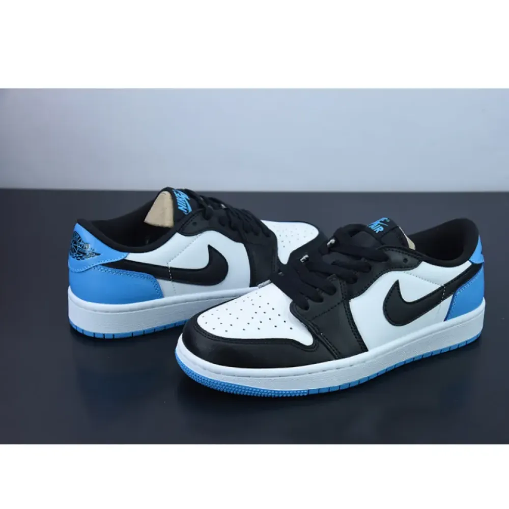 Air Jordan 1 Low OG ‘UNC’ White/Dark Powder Blue-Black  CZ0790-104