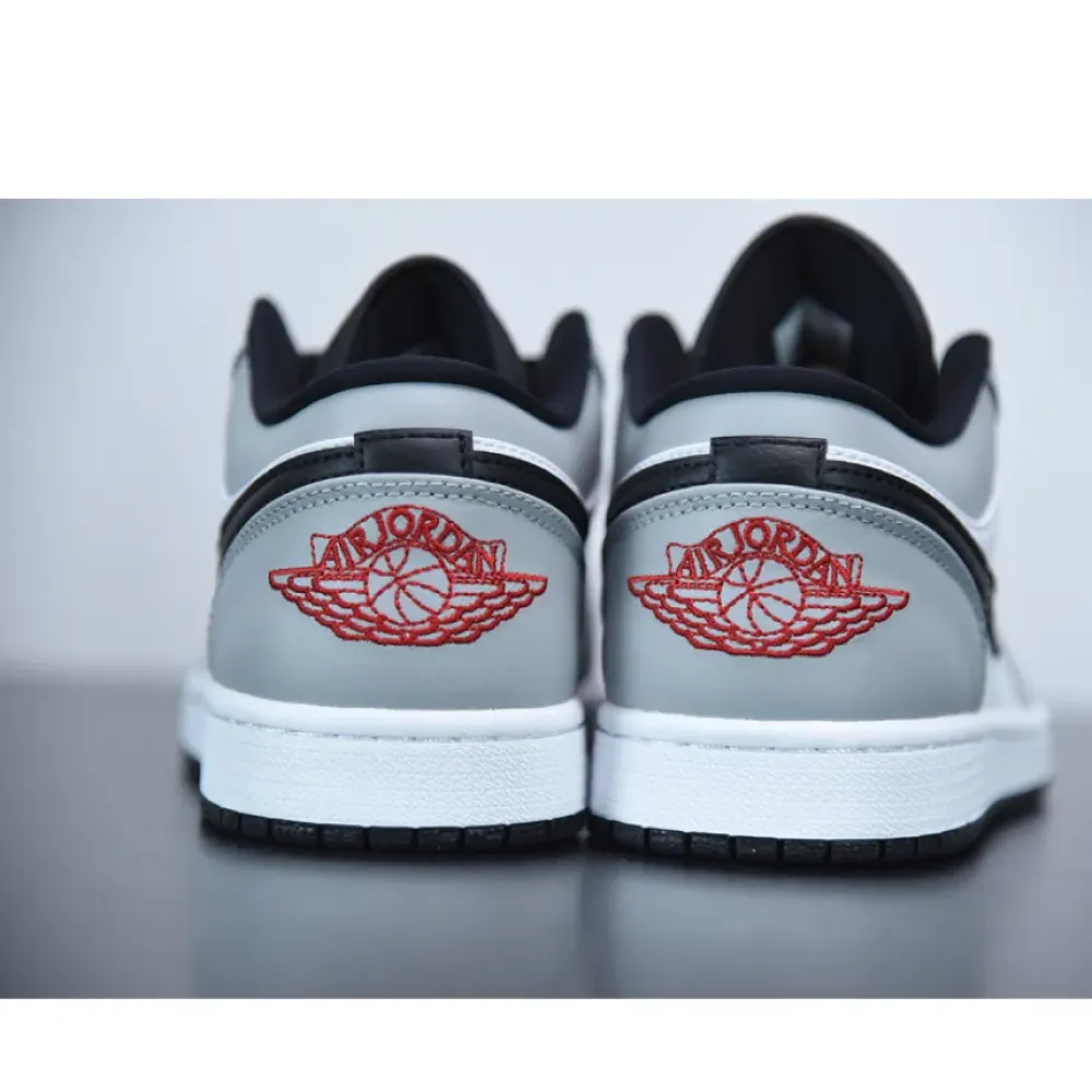 Air Jordan 1 Low Light Smoke Grey/Gym Red/White 553558-030