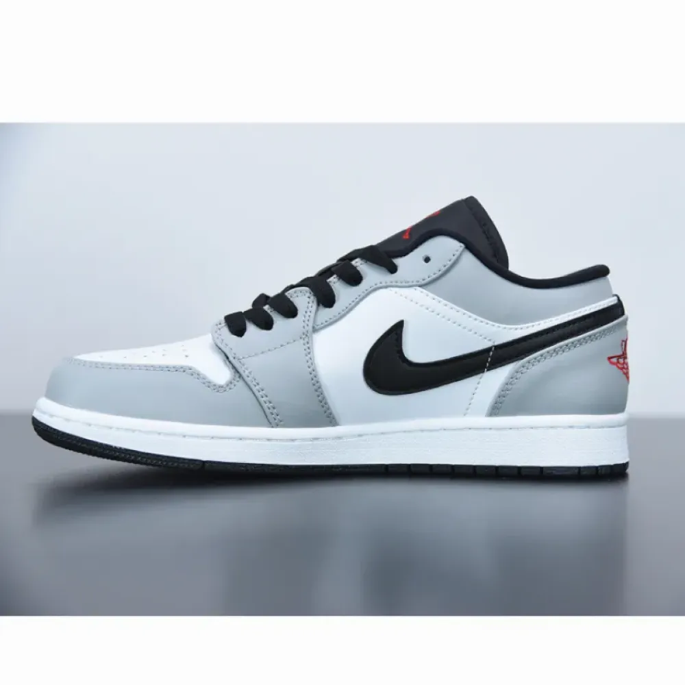 Air Jordan 1 Low Light Smoke Grey/Gym Red/White 553558-030