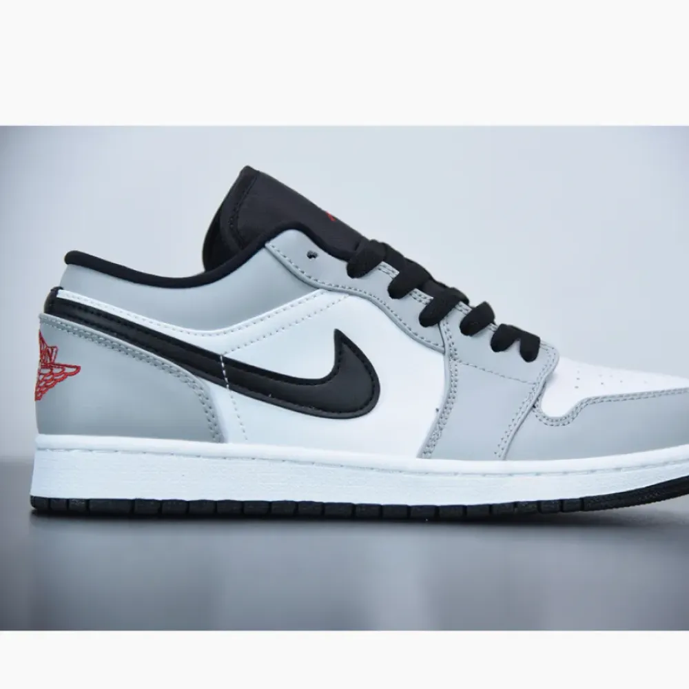 Air Jordan 1 Low Light Smoke Grey/Gym Red/White 553558-030