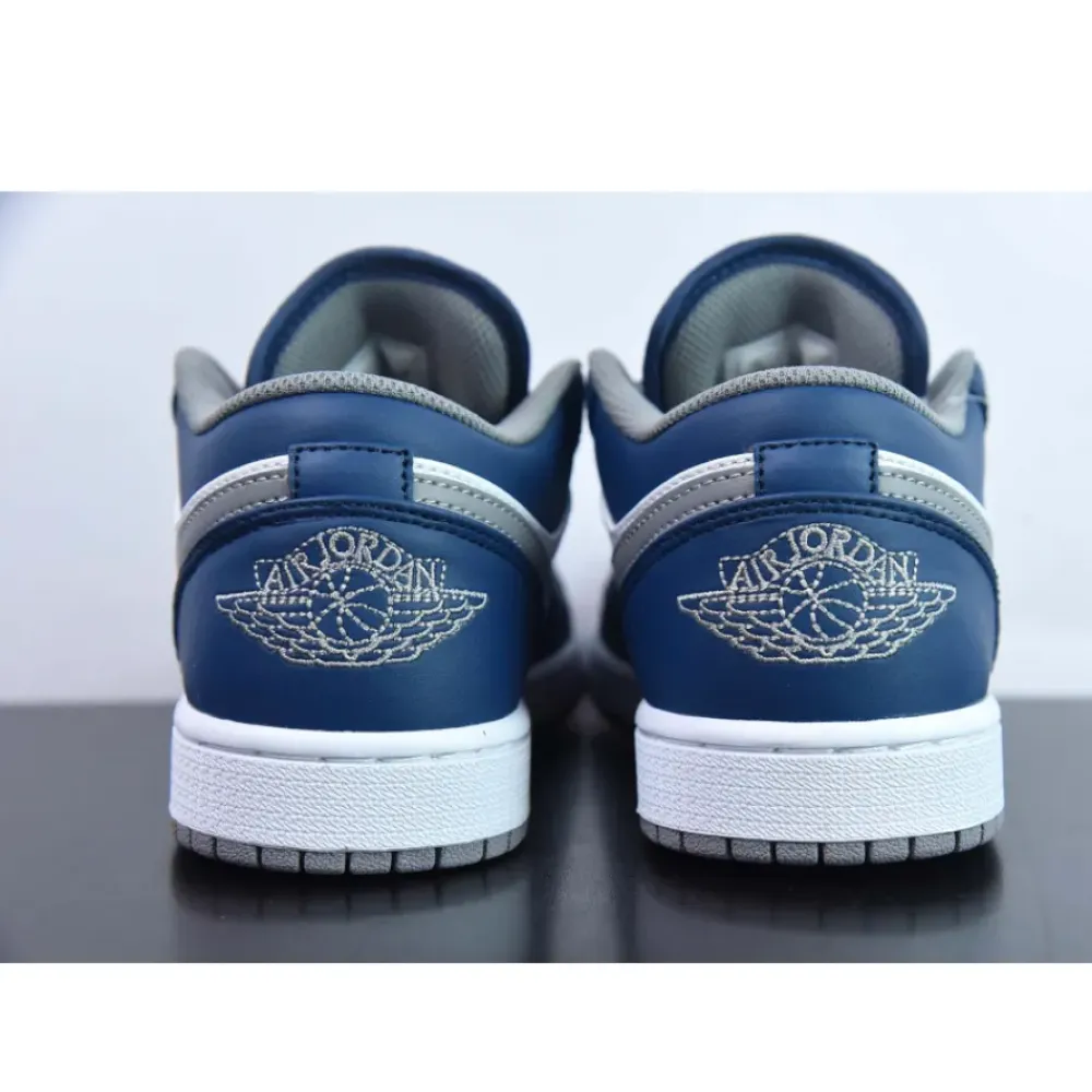 Air Jordan 1 Low True Blue/Cement Grey-White  553558-412