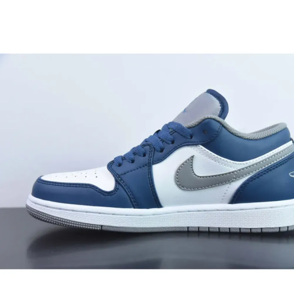Air Jordan 1 Low True Blue/Cement Grey-White  553558-412
