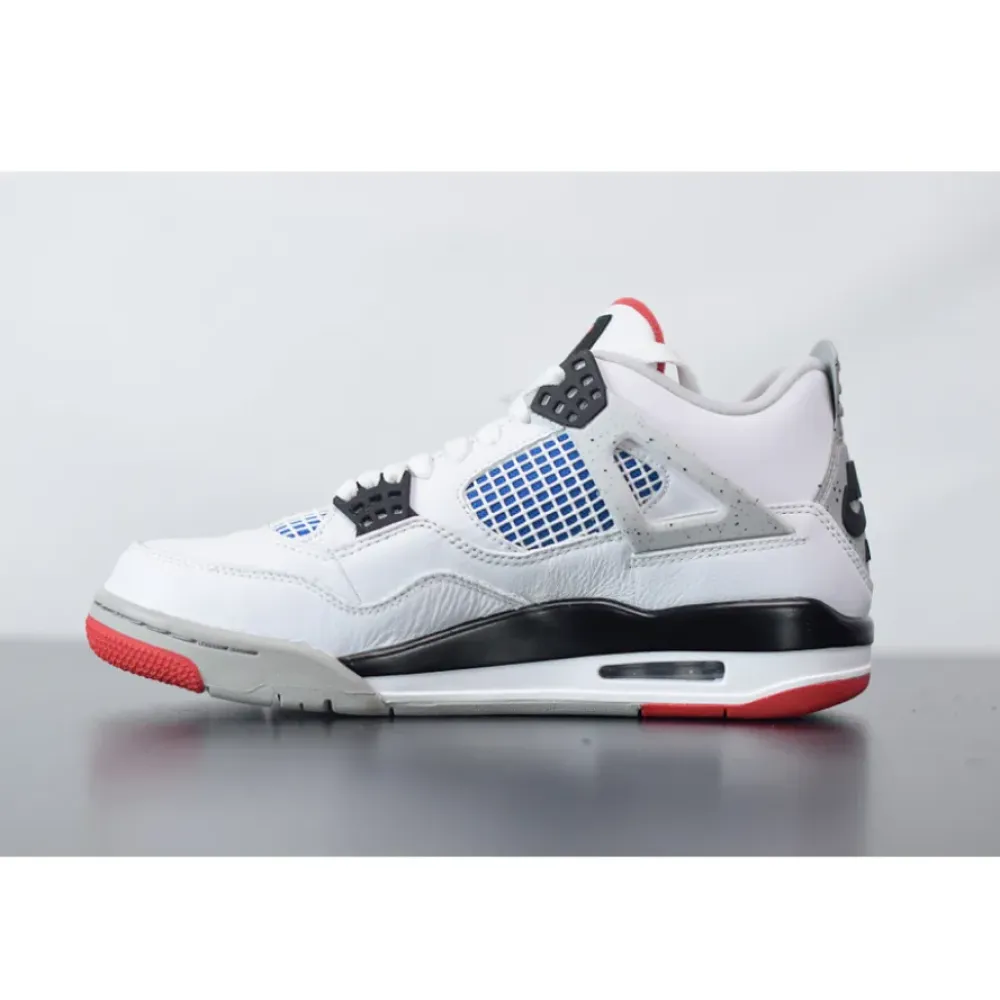 Air Jordan 4 Retro “What The” White/Military Blue-Fire Red-Tech Grey CI1184-146
