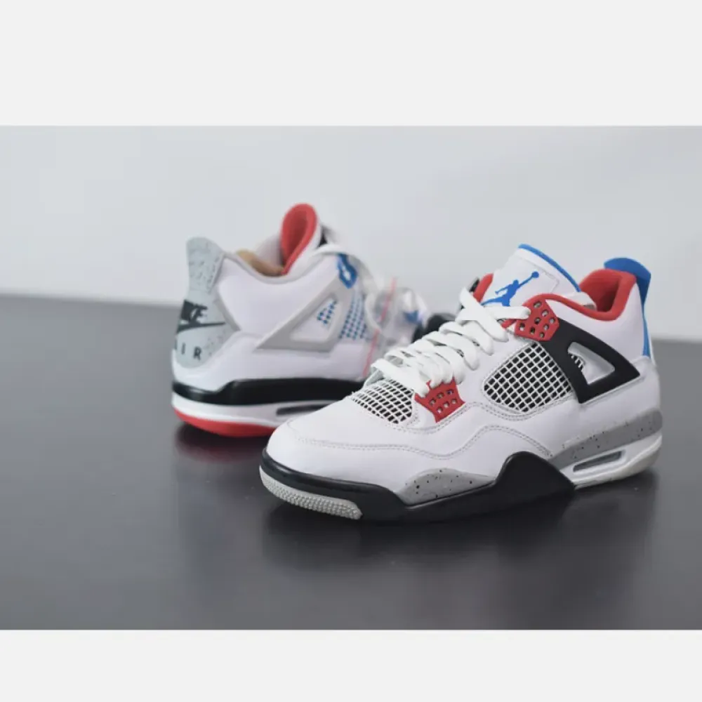 Air Jordan 4 Retro “What The” White/Military Blue-Fire Red-Tech Grey CI1184-146