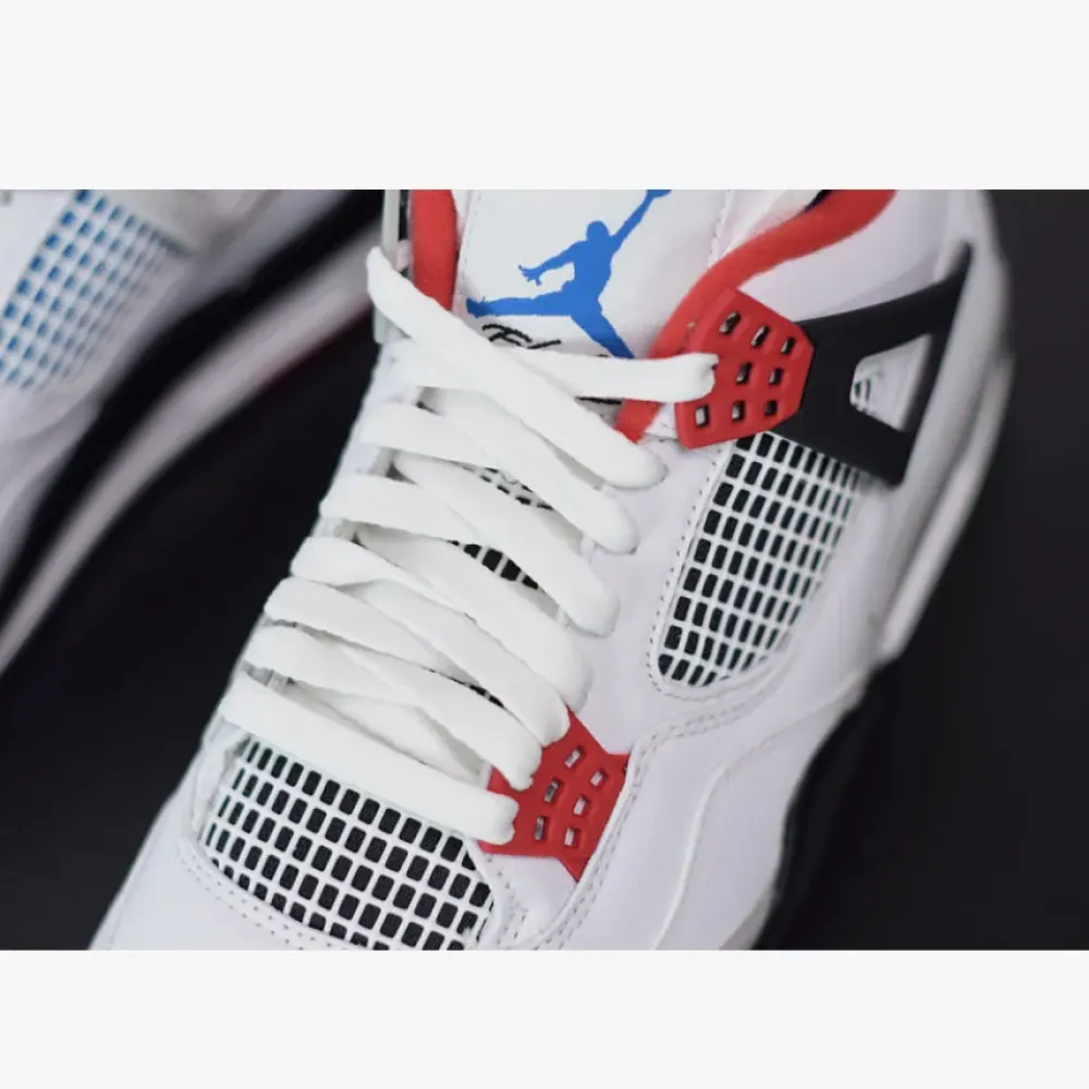 Air Jordan 4 Retro “What The” White/Military Blue-Fire Red-Tech Grey CI1184-146