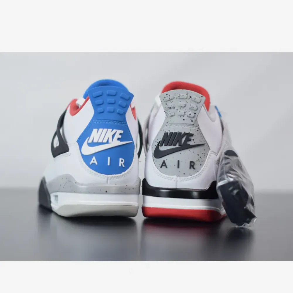 Air Jordan 4 Retro “What The” White/Military Blue-Fire Red-Tech Grey CI1184-146