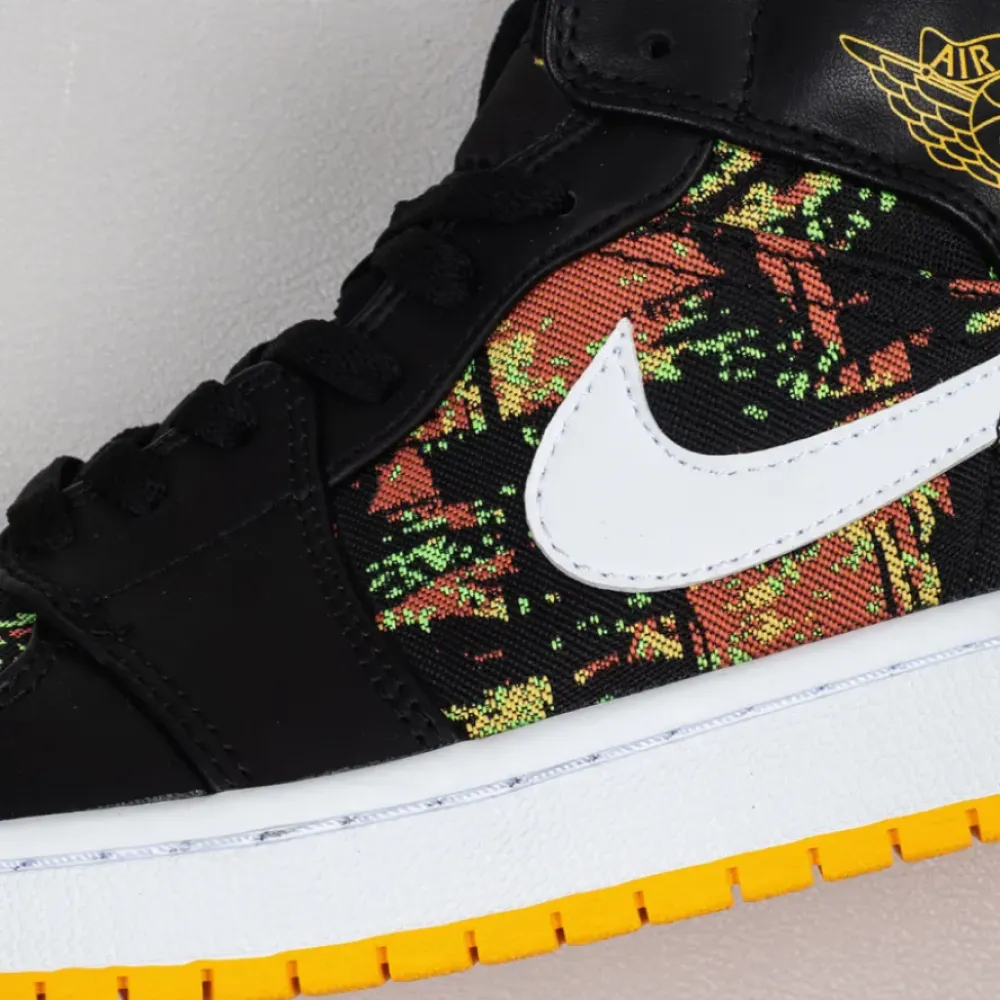 Air Jordan 1 Mid Black Laser Orange Bright Melon 555112-003