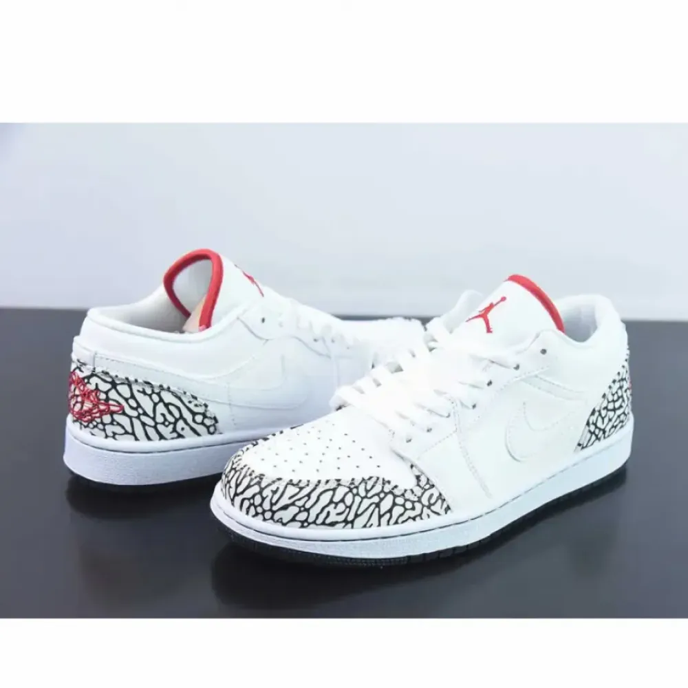 Air Jordan 1 Phat Low White/Varsity Red/Cement Grey 338145-162