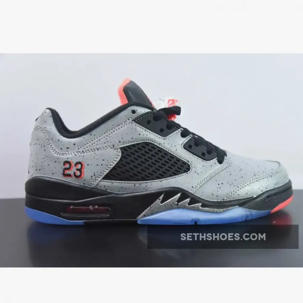 Neymar x Air Jordn 5 Retro Low Reflective Silver/Infrared 23-Black