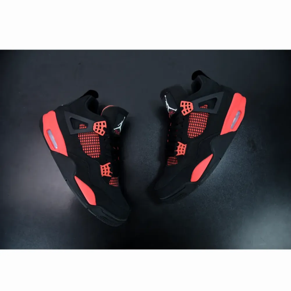 Air Jordan 4 “Red Thunder” Black/White-Red  CT8527-016