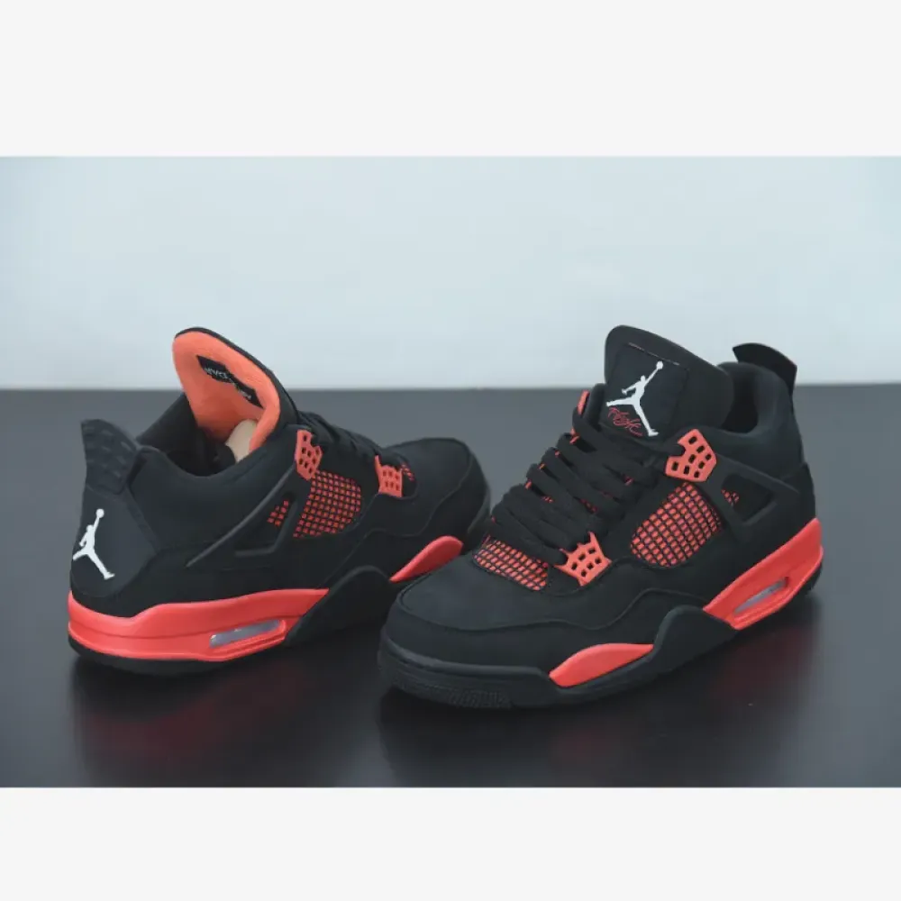 Air Jordan 4 “Red Thunder” Black/White-Red  CT8527-016