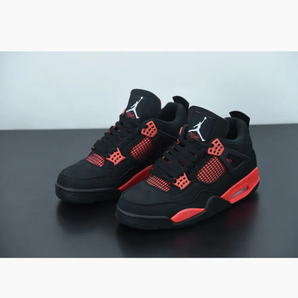 Air Jordan 4 “Red Thunder” Black/White-Red  CT8527-016