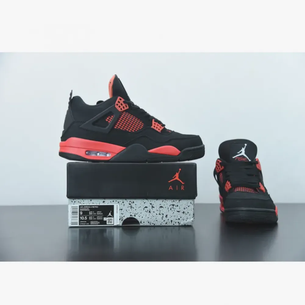 Air Jordan 4 “Red Thunder” Black/White-Red  CT8527-016
