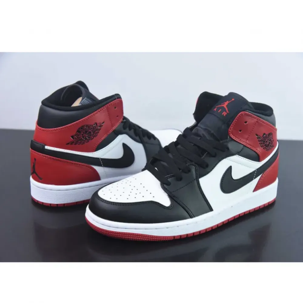 Air Jordan 1 Mid ‘Old Love’ White/Black-Varsity Red  307383-102