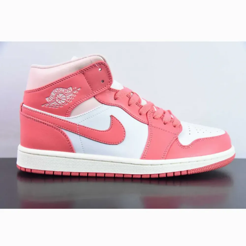 Air Jordan 1 Mid “Strawberries And Cream” White Pink  BQ6472-186