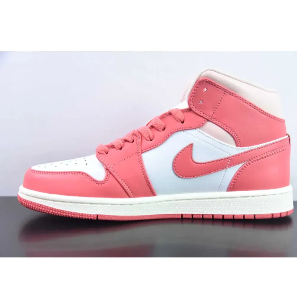 Air Jordan 1 Mid “Strawberries And Cream” White Pink  BQ6472-186