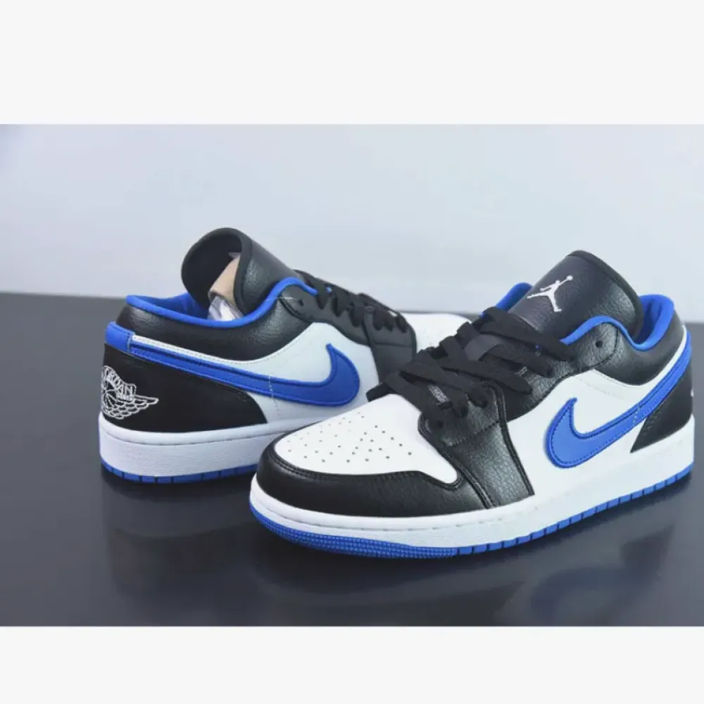 Air Jordan 1 Low Black/White-Game Royal  553558-007
