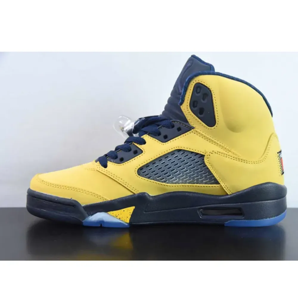 Air Jordan 5 Retro Michigan Amarillo/College Navy  CQ9541-704