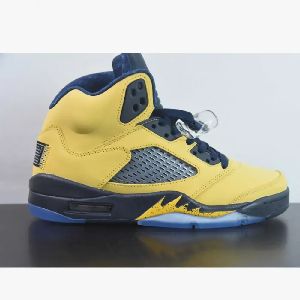 Air Jordan 5 Retro Michigan Amarillo/College Navy  CQ9541-704