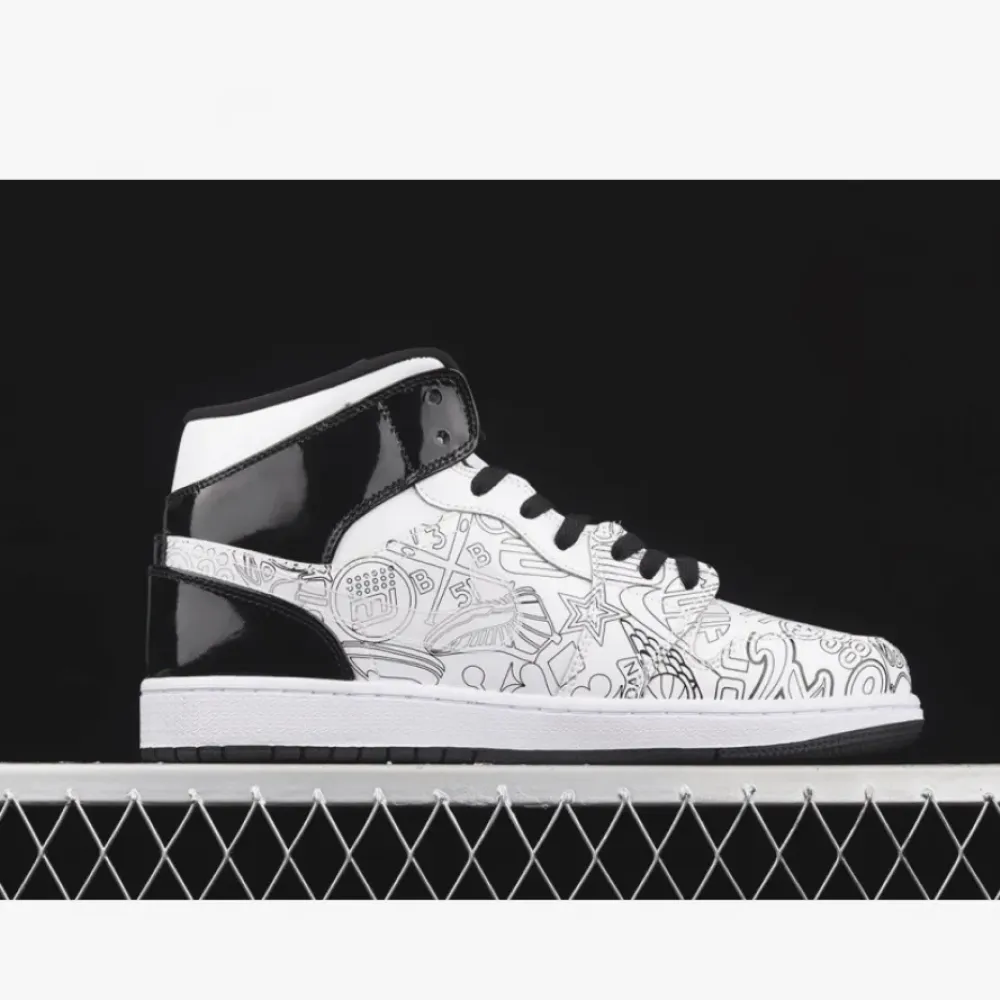 Air Jordan 1 Mid “DIY” White/Black-Volt DC4099-100