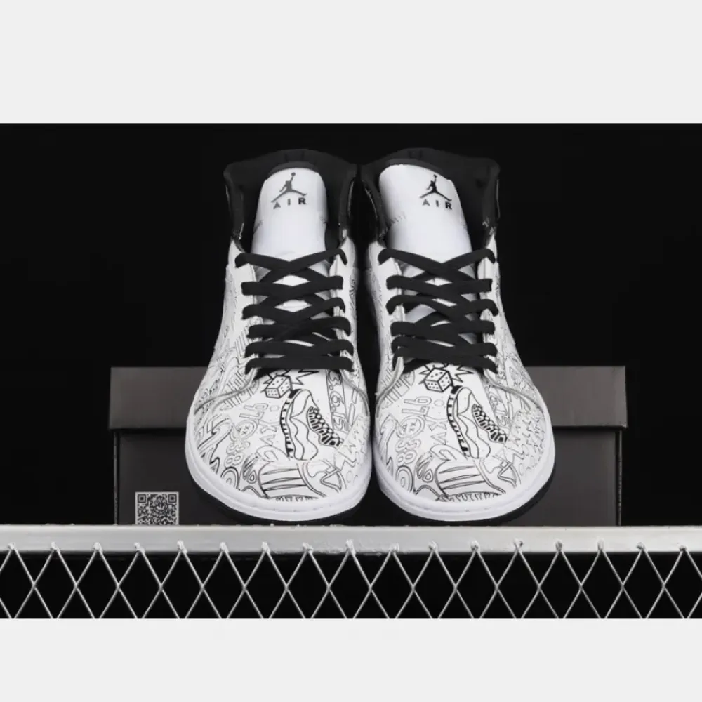 Air Jordan 1 Mid “DIY” White/Black-Volt DC4099-100