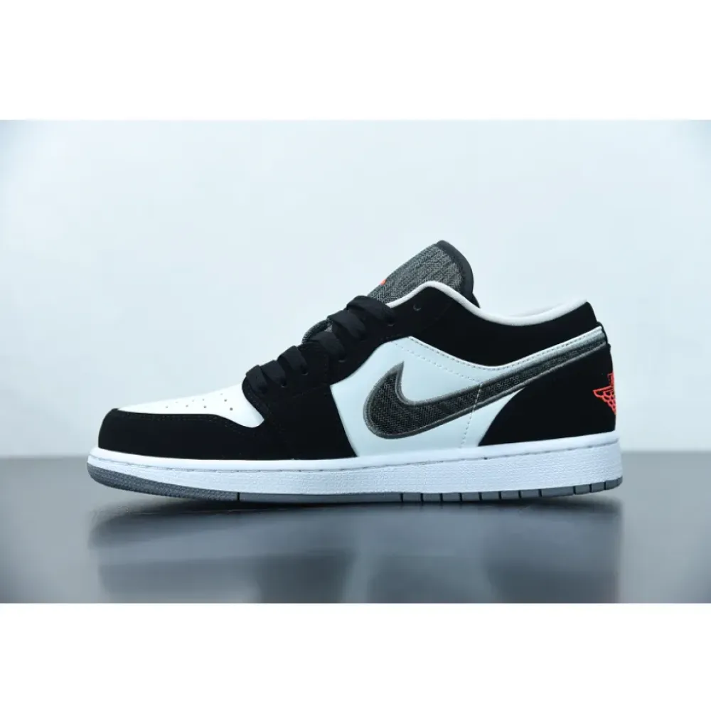 Air Jordan 1 Retro Low Black/White-Wolf Grey-Infrared 23 553558-029