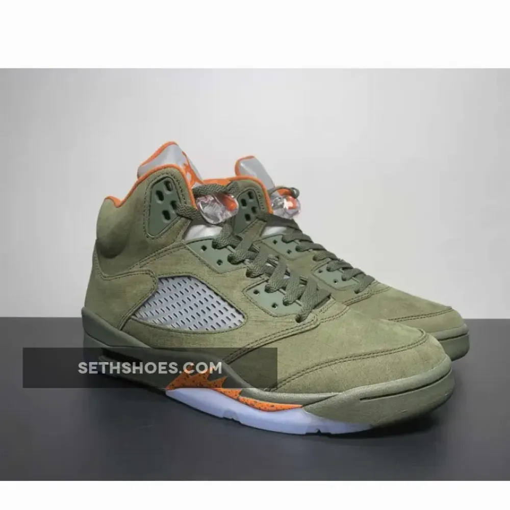 Air Jordan 5 Army Olive/Solar Orange DD0587-308
