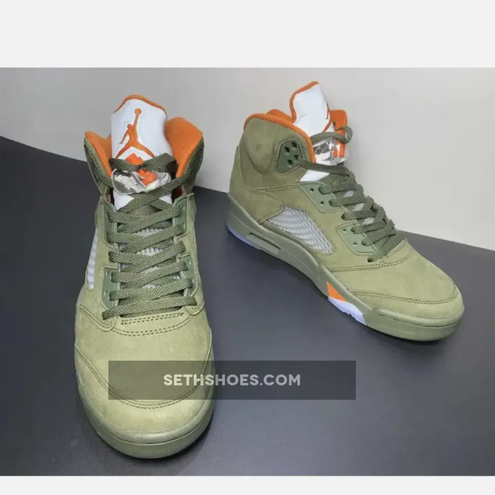 Air Jordan 5 Army Olive/Solar Orange DD0587-308