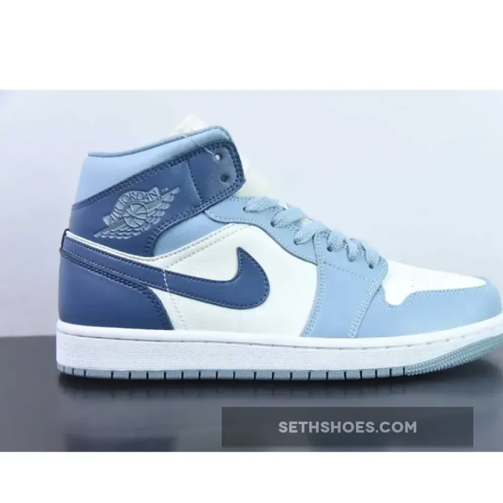Air Jordan 1 Mid Two-Tone Blue  BQ6472-140