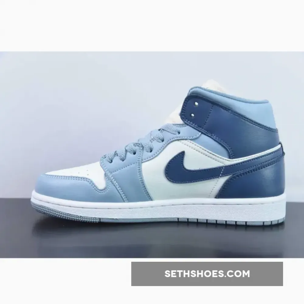 Air Jordan 1 Mid Two-Tone Blue  BQ6472-140