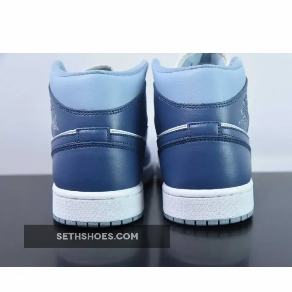 Air Jordan 1 Mid Two-Tone Blue  BQ6472-140