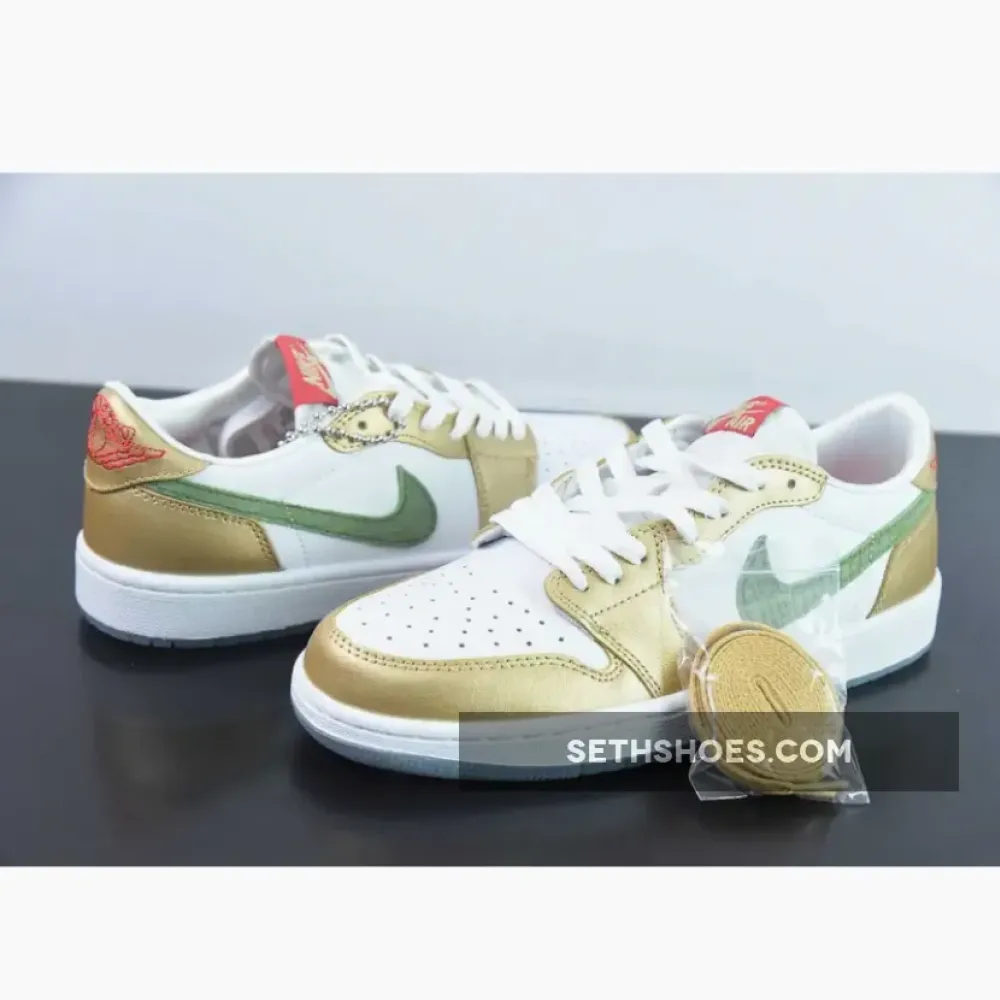 Air Jordan 1 Low OG “Year of the Dragon” Sail/Metallic Gold Grain FQ6593-100