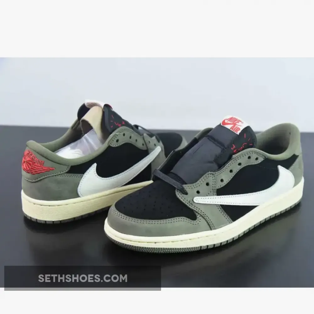 Travis Scott x Air Jordan 1 Low OG “Black Olive”  DM7866-002